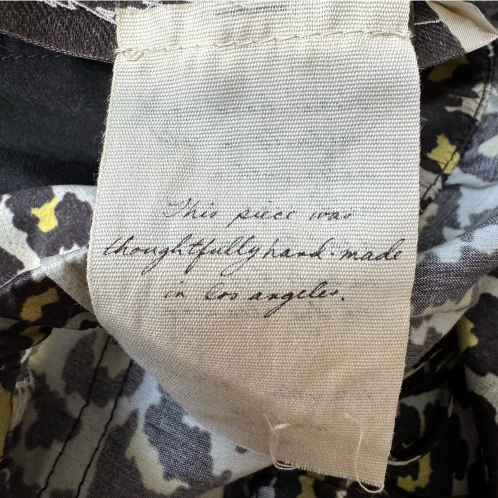 Raquel Allegra Leopard Print Cotton Silk Blend Shorts Large - Picture 11 of 11